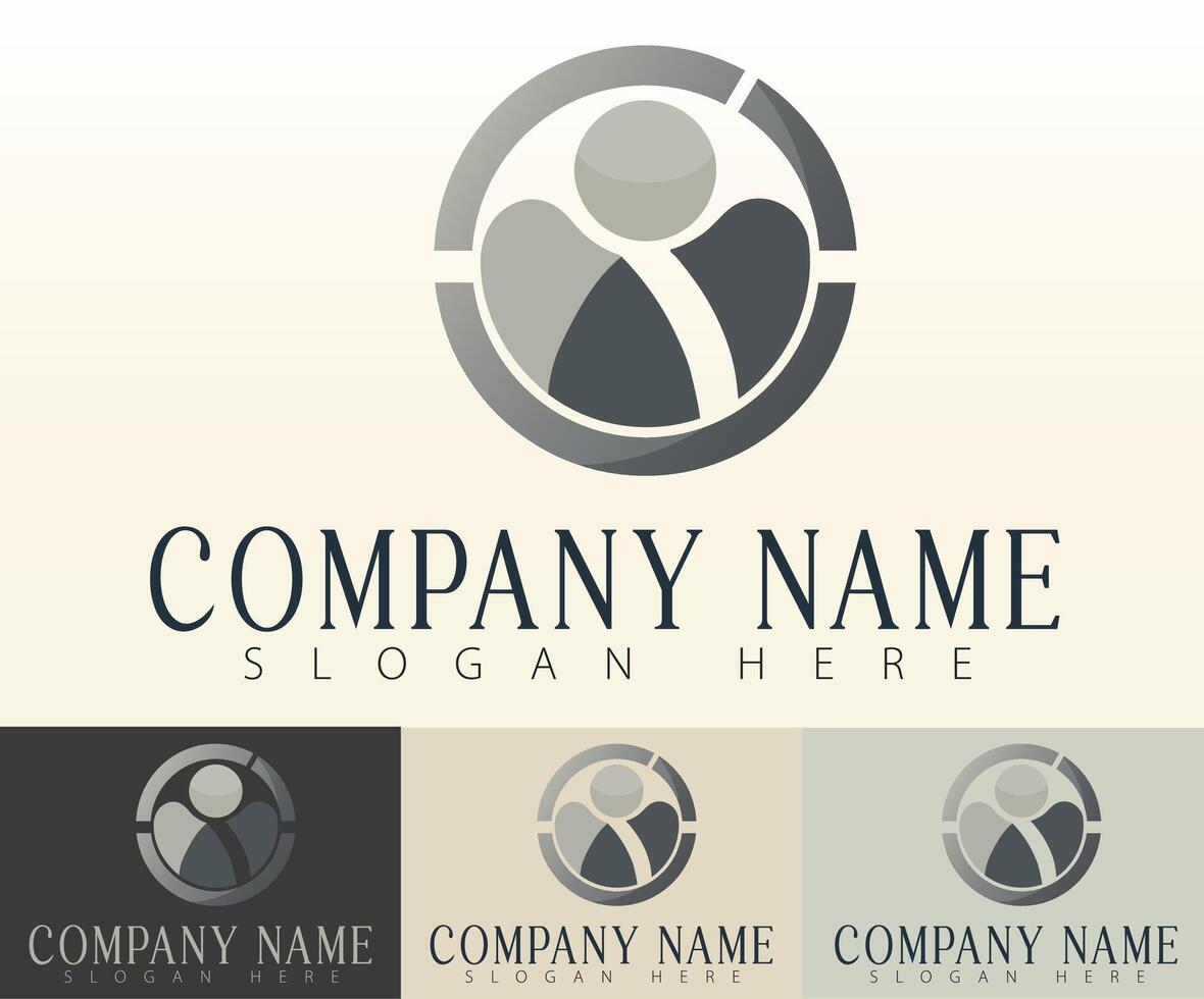 Unity and simplicity define this modern business logo design. vector
