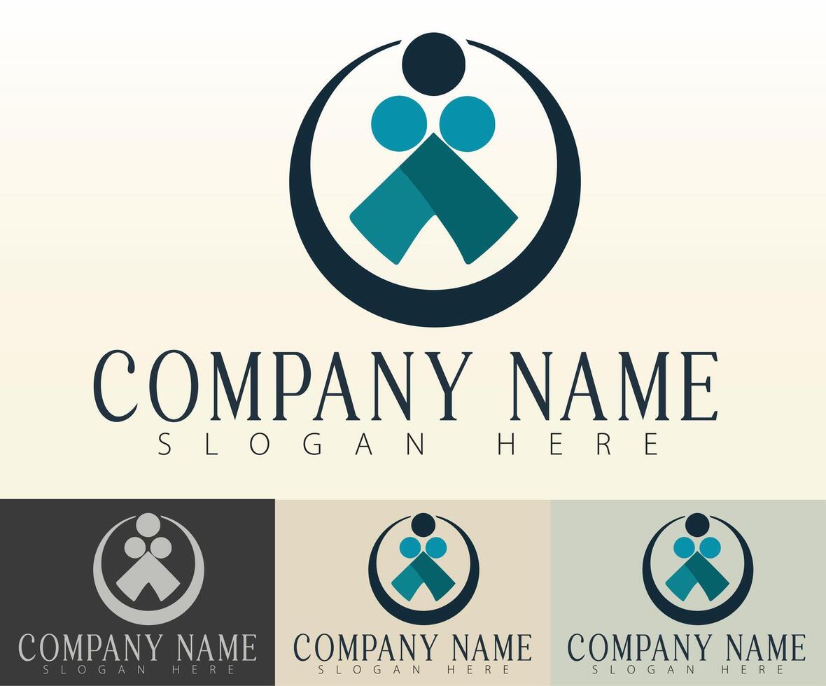 A logo rooted in the idea of business collaboration. vector