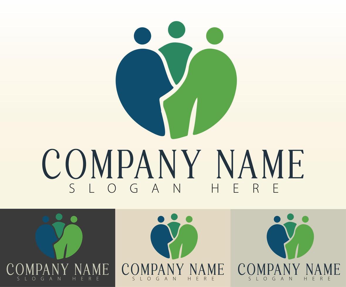 A logo design expressing unity for modern businesses. vector