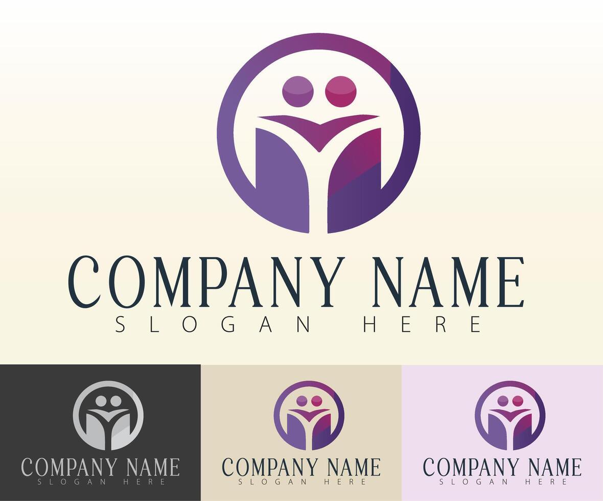 Business logo design featuring a modern and unified aesthetic. vector