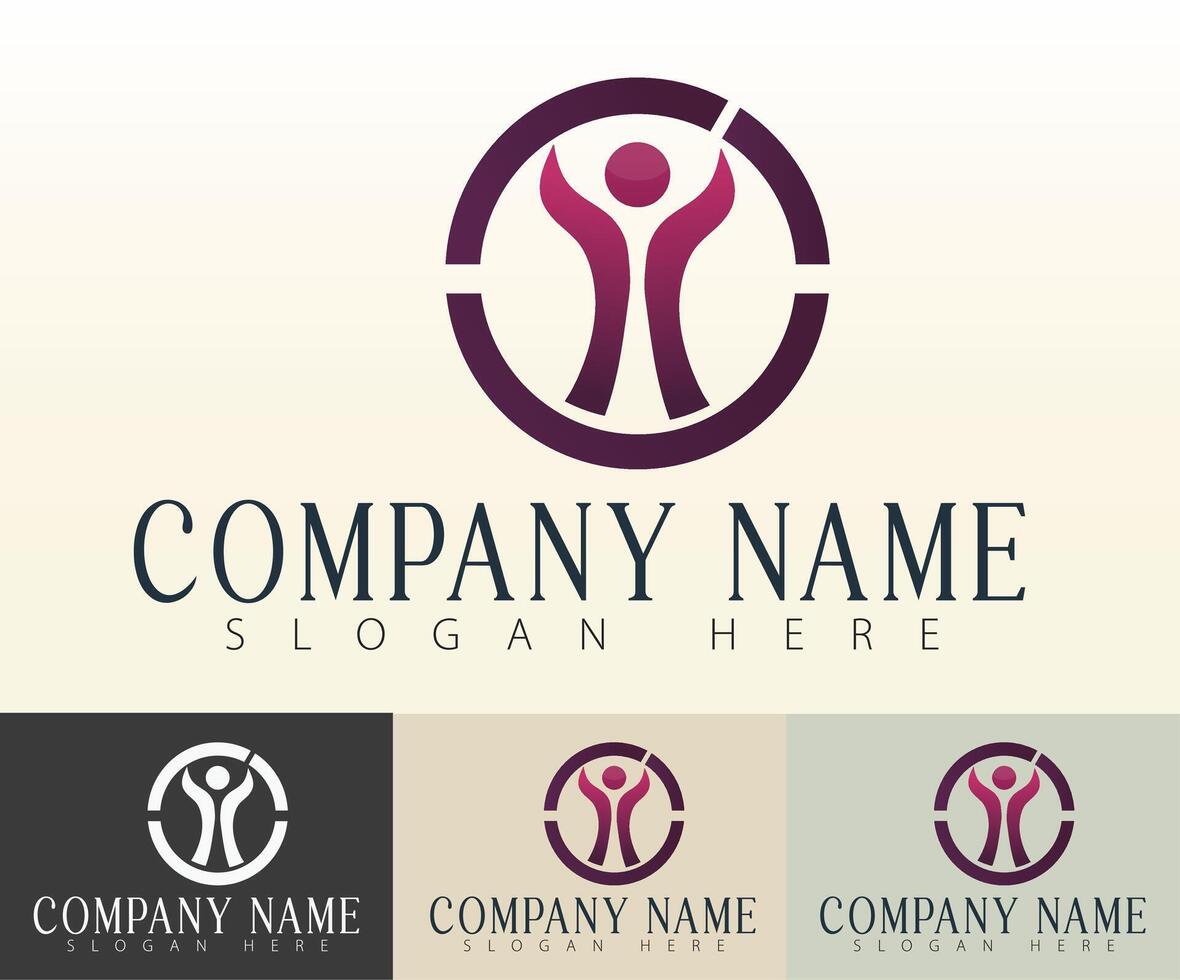 A modern logo uniting clean lines and business values. vector