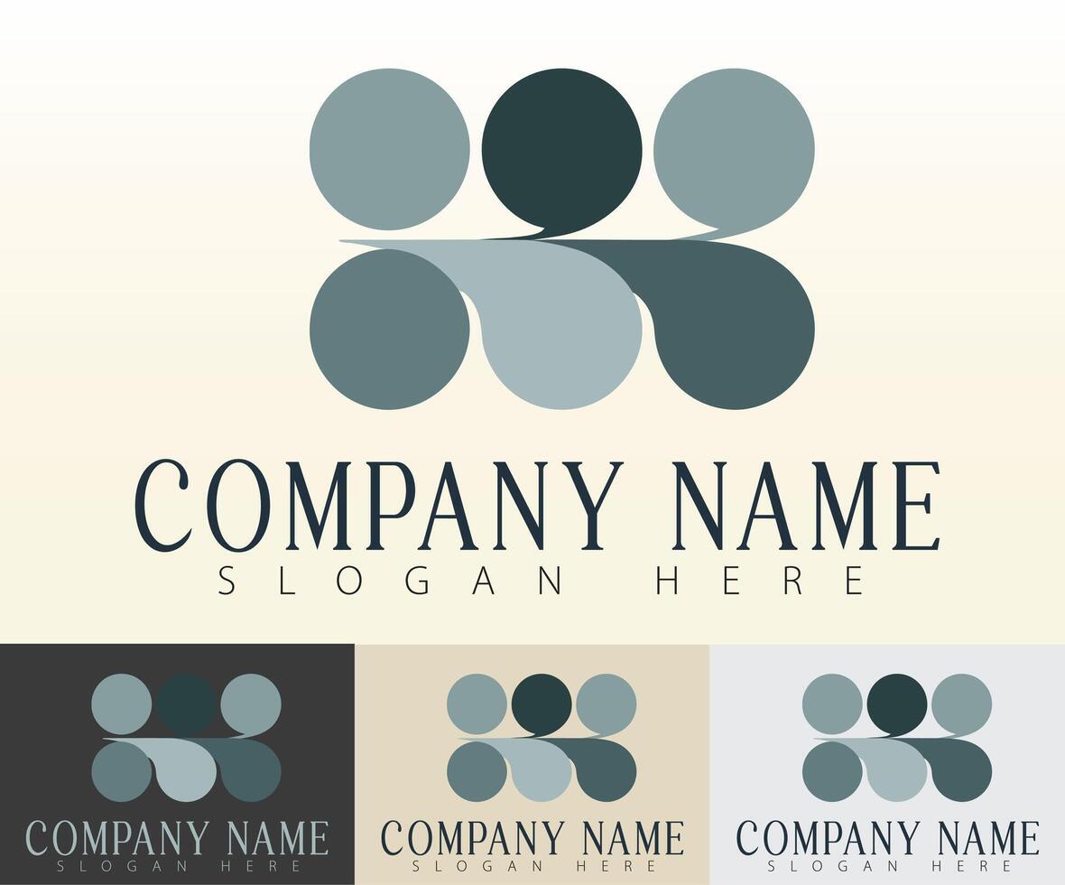 Business logo design with a unified style. vector