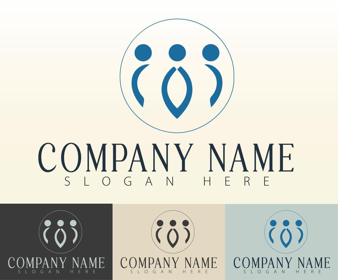 Abstract yet unified logo concept with modern appeal. vector