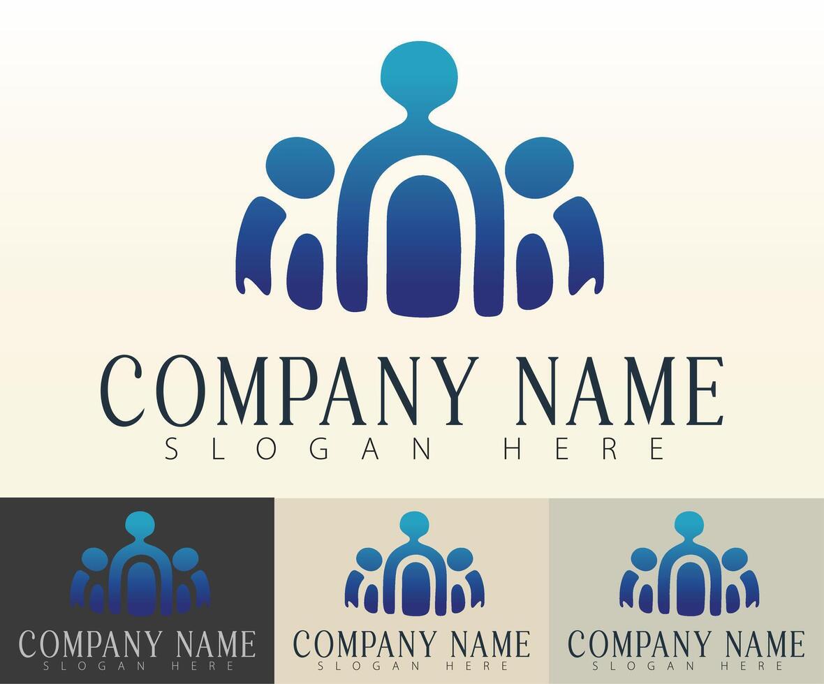 A modern business logo that represents unity. vector
