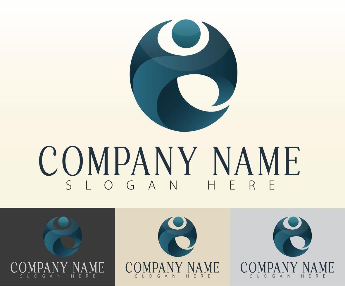 Simplicity and strength define this modern identity. vector