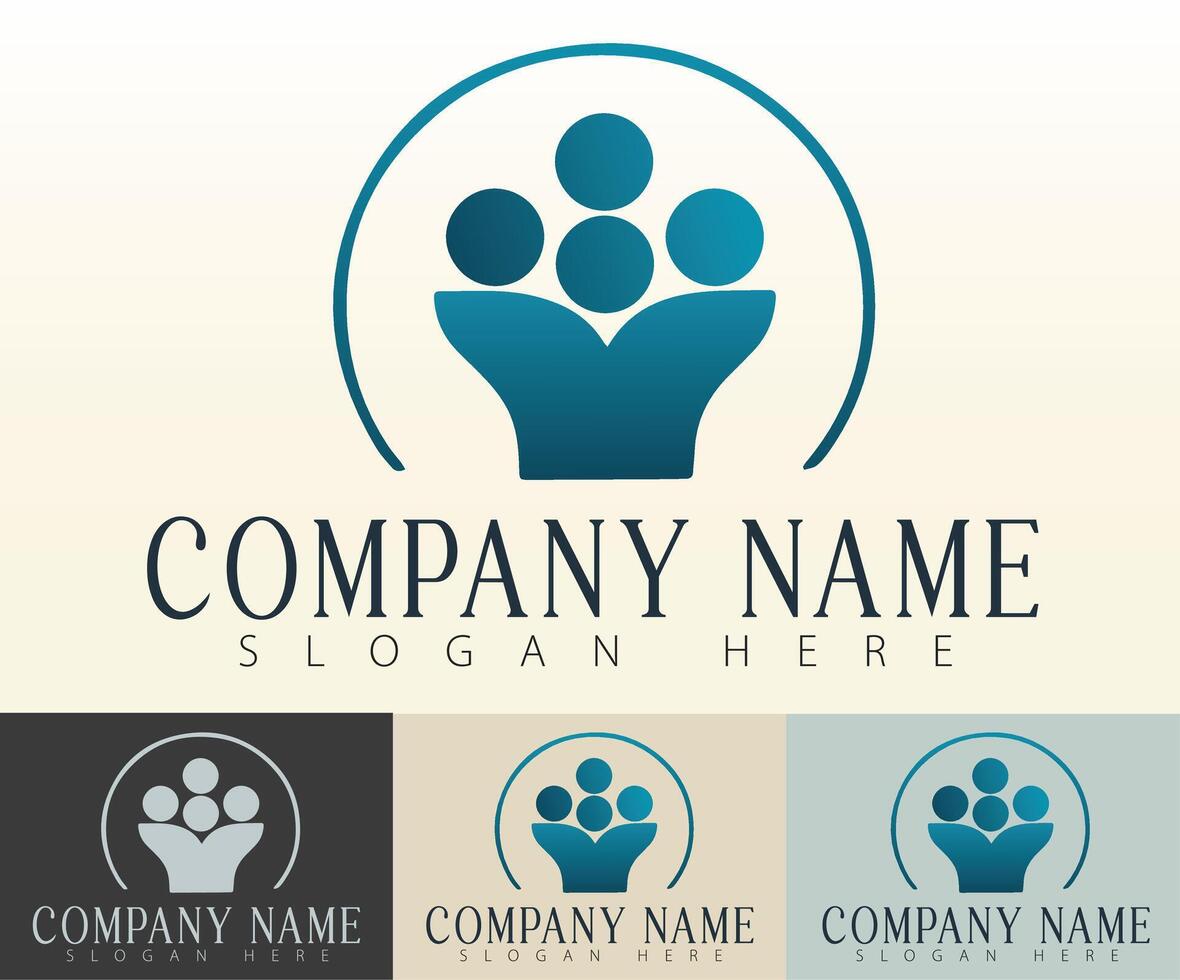 A modern logo design built on simplicity and harmony. vector