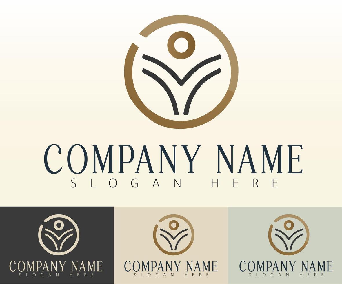 A logo design combining modern style, business essence, and unity. vector