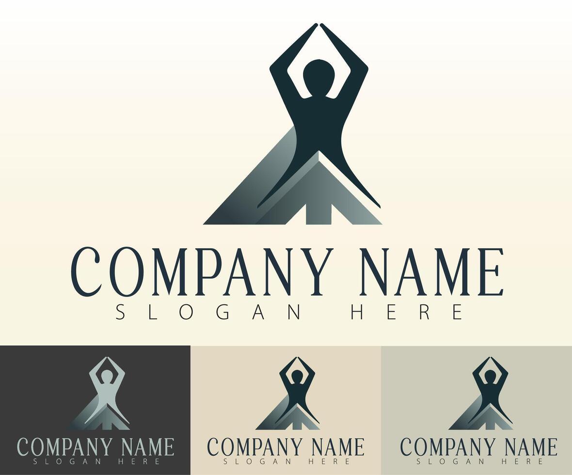 Sleek modern logo reflects unity and strength. vector