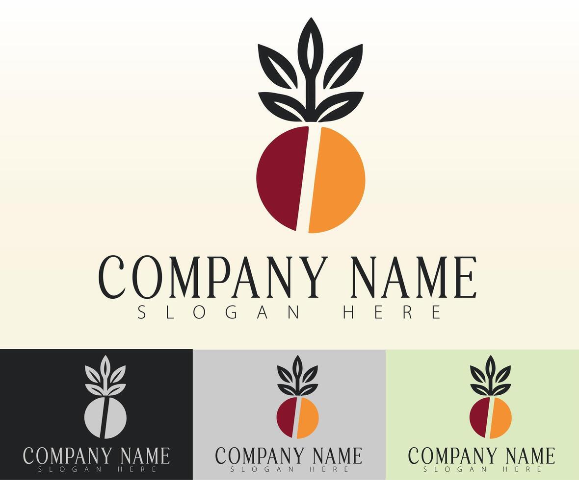 A visually clean and abstract symbol of fresh food. vector