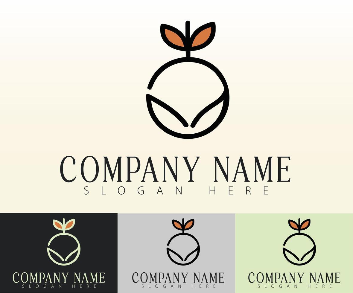 An abstract logo reflecting freshness in the food sector. vector