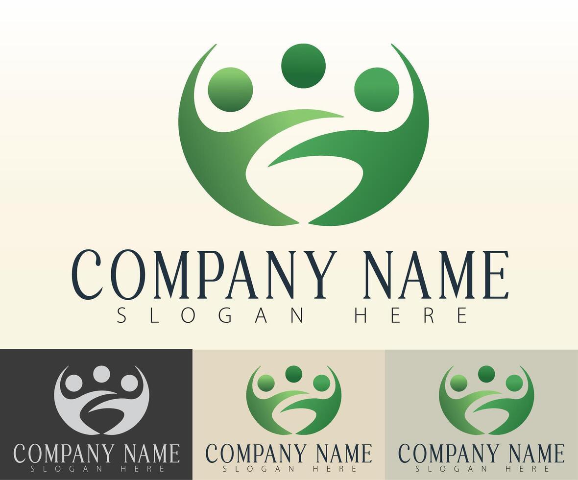 A creative and unified take on a business logo. vector