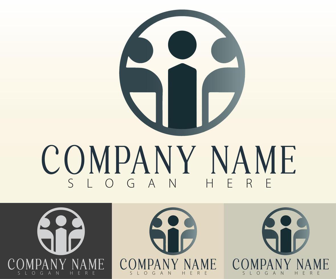 A graphic expression of unity in business branding. vector