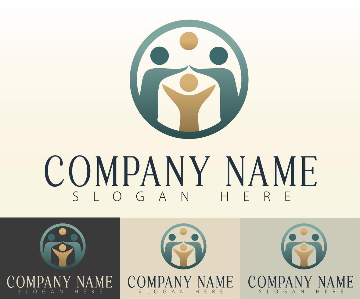 A design that reflects unity within the business world. vector