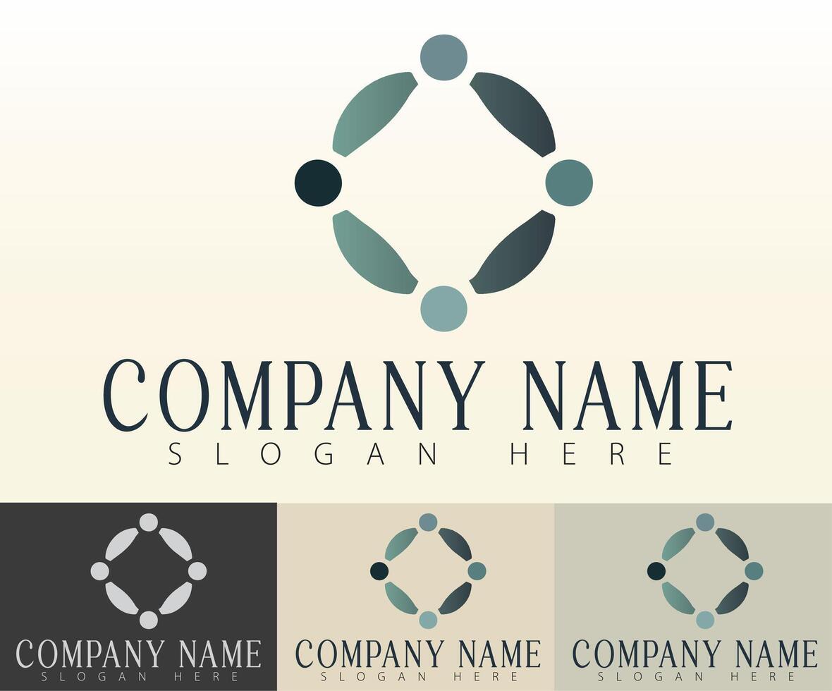 Unified vision captured in a modern business mark. vector