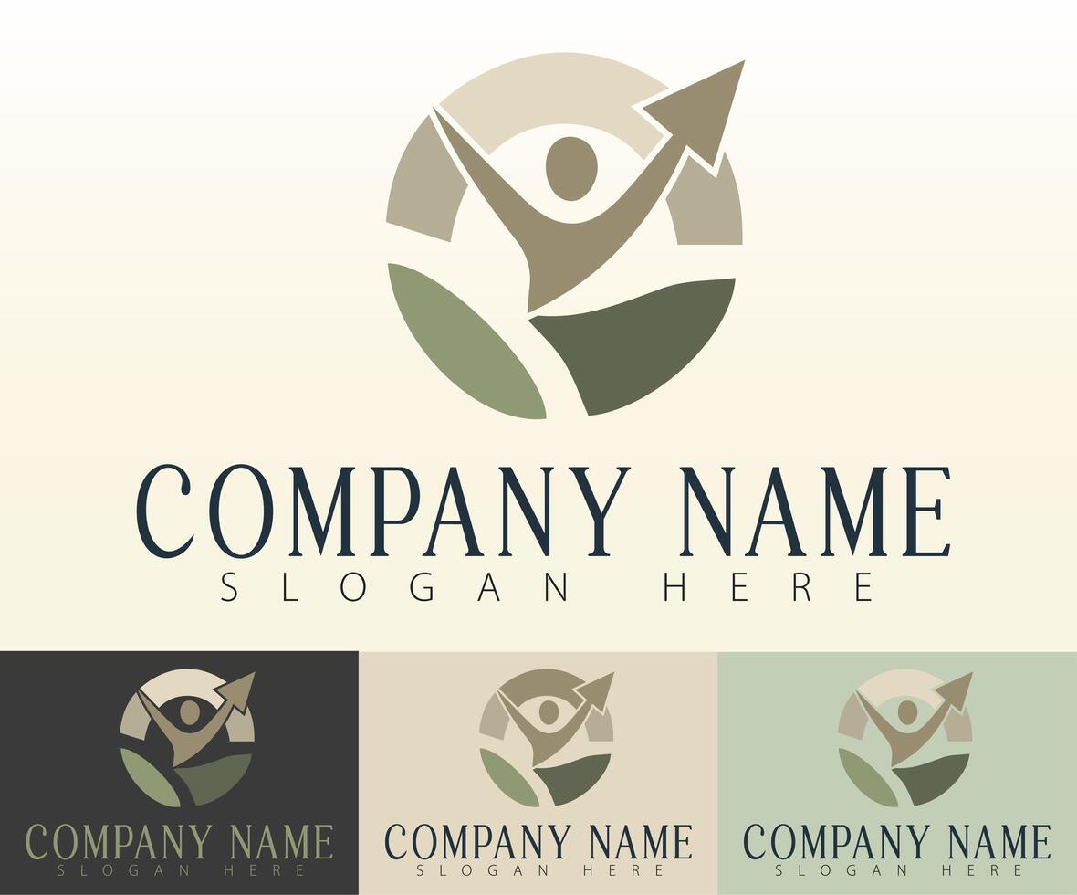 Vision and unity intersect in logo design. vector