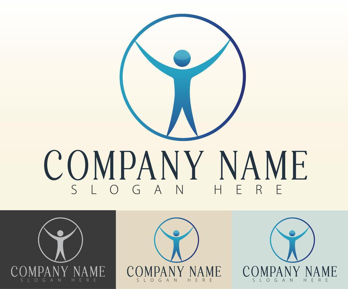 A modern business logo inspired by collective strength. vector