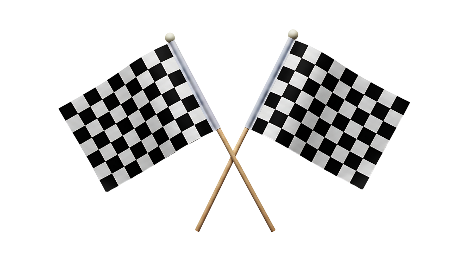 Crossed Checkered Flags on White Transparent - A Symbol of Racing and Victory png