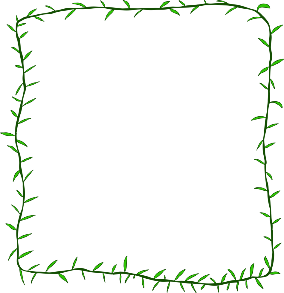 branch leaves border frame. png