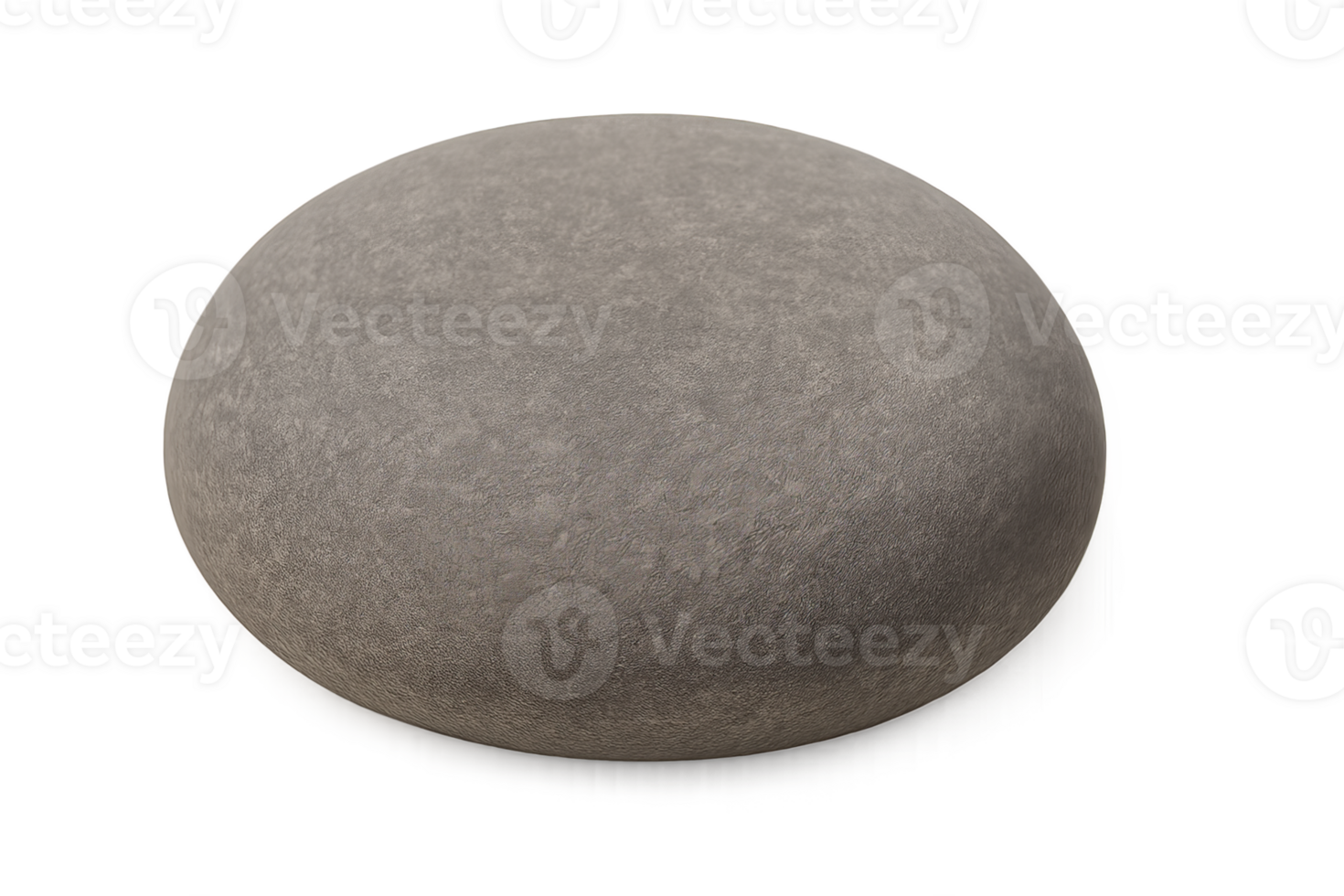 A Single Smooth and Round Gray River Stone png