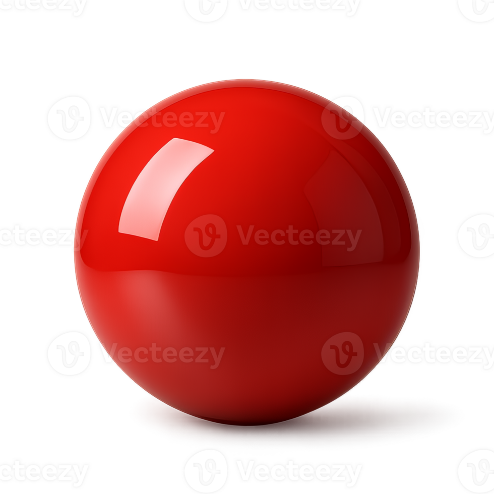 An Isolated 3D Render of a Perfect Red Ball png