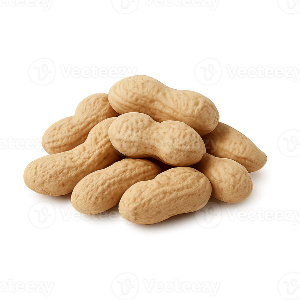 A Small Pile of Whole Raw Peanuts in their Shells png