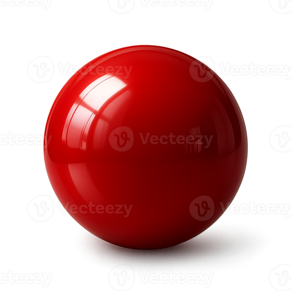 A Shiny Red Sphere with Glossy Light Reflections png