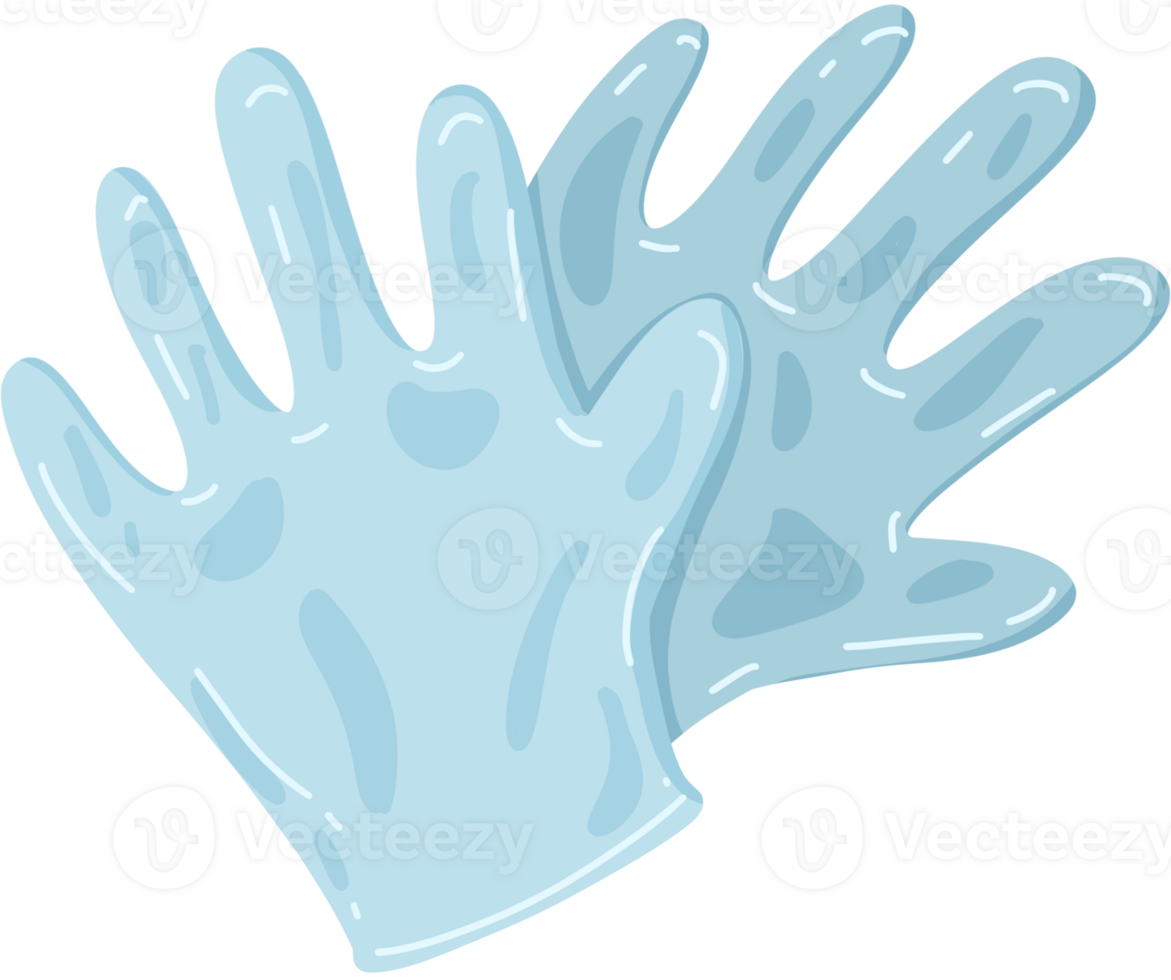 blue medical gloves png