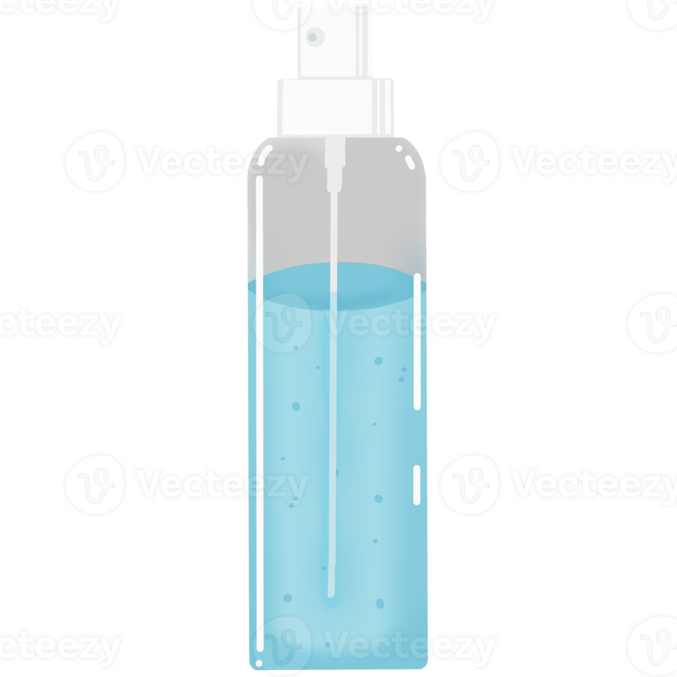plastic bottle with alcohol spray png