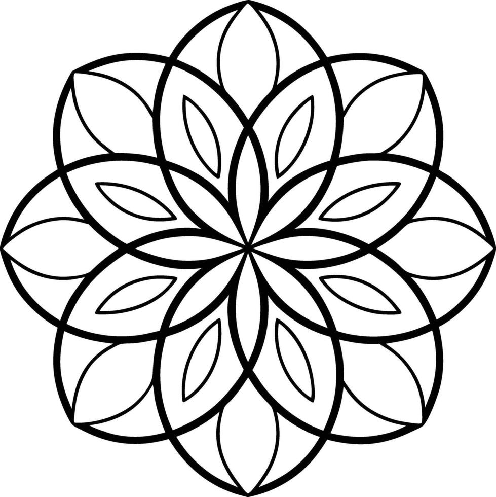 Floral Outline Drawing Clipart Collection vector