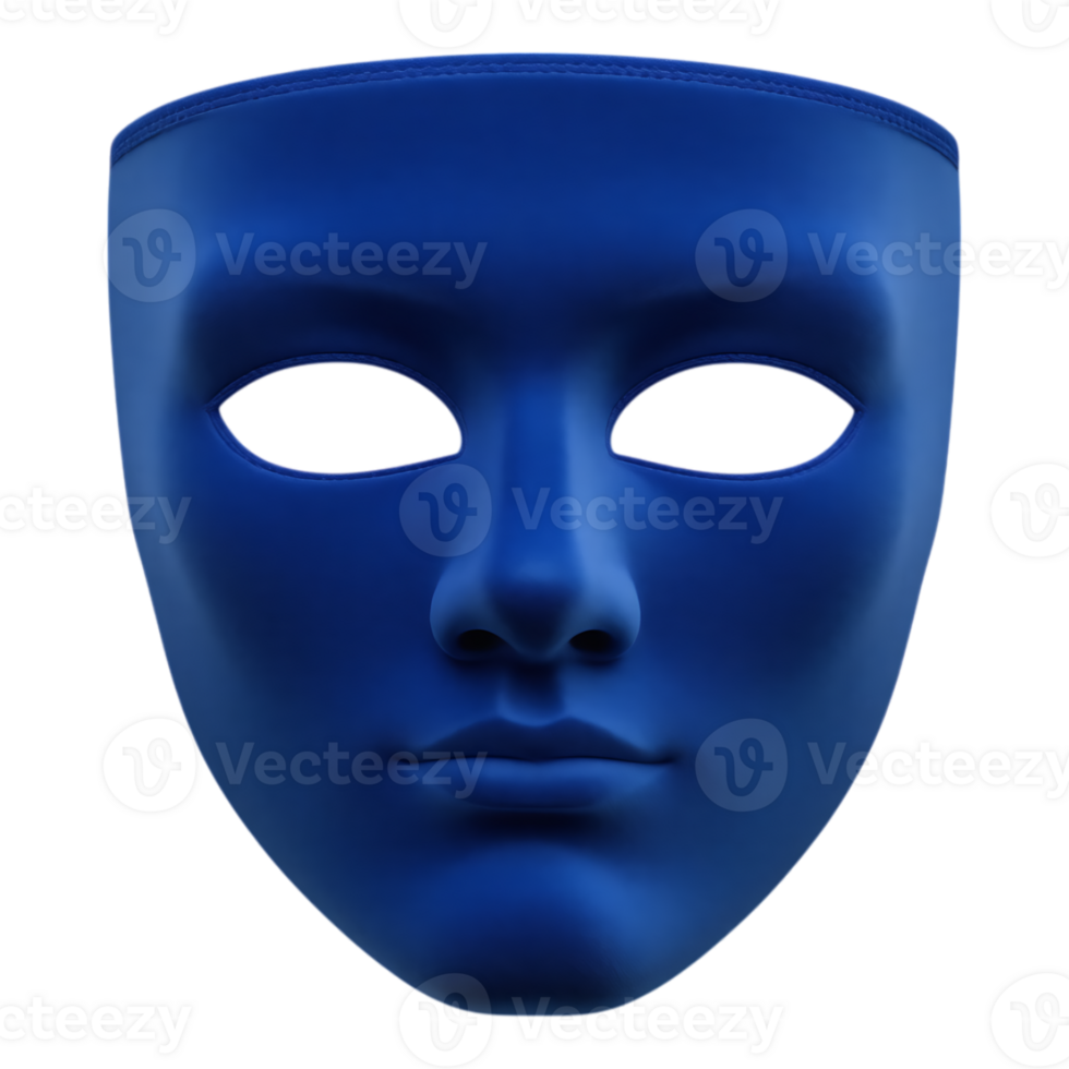 Blue Mask Isolated on Transparent Background png