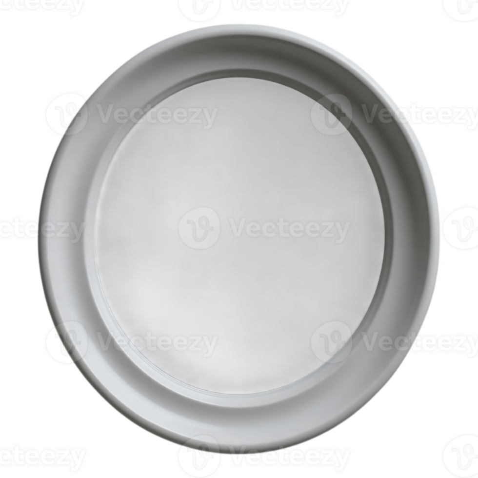 White Circular Frame with a Transparent Center png