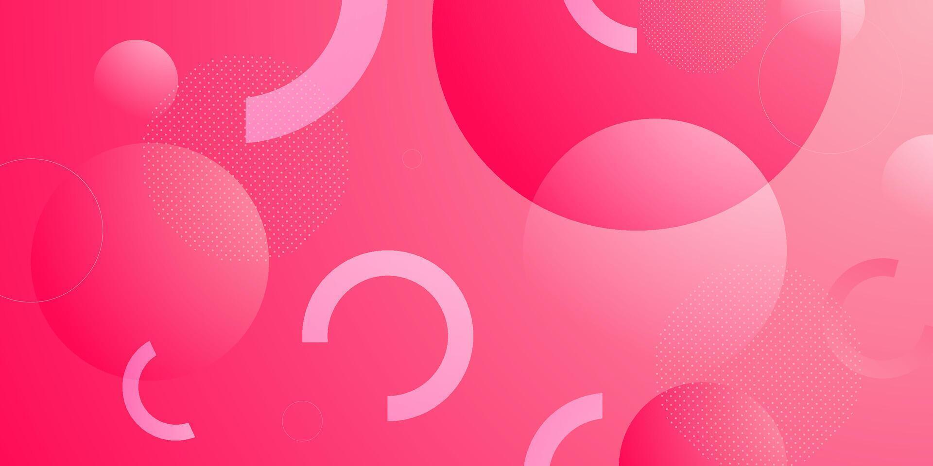 Abstract colorful red gradient bright background. Trendy shapes circle pattern overlap design. vector