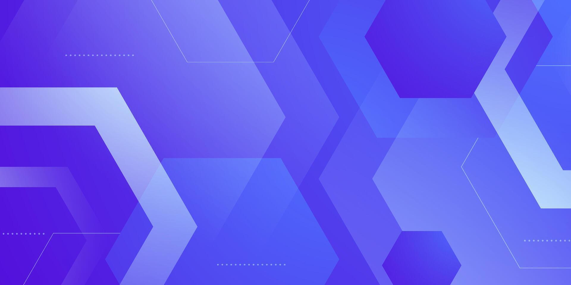 Abstract gradient blue and purple hexagonal background. Simple trendy hexagon shapes pattern background design. vector