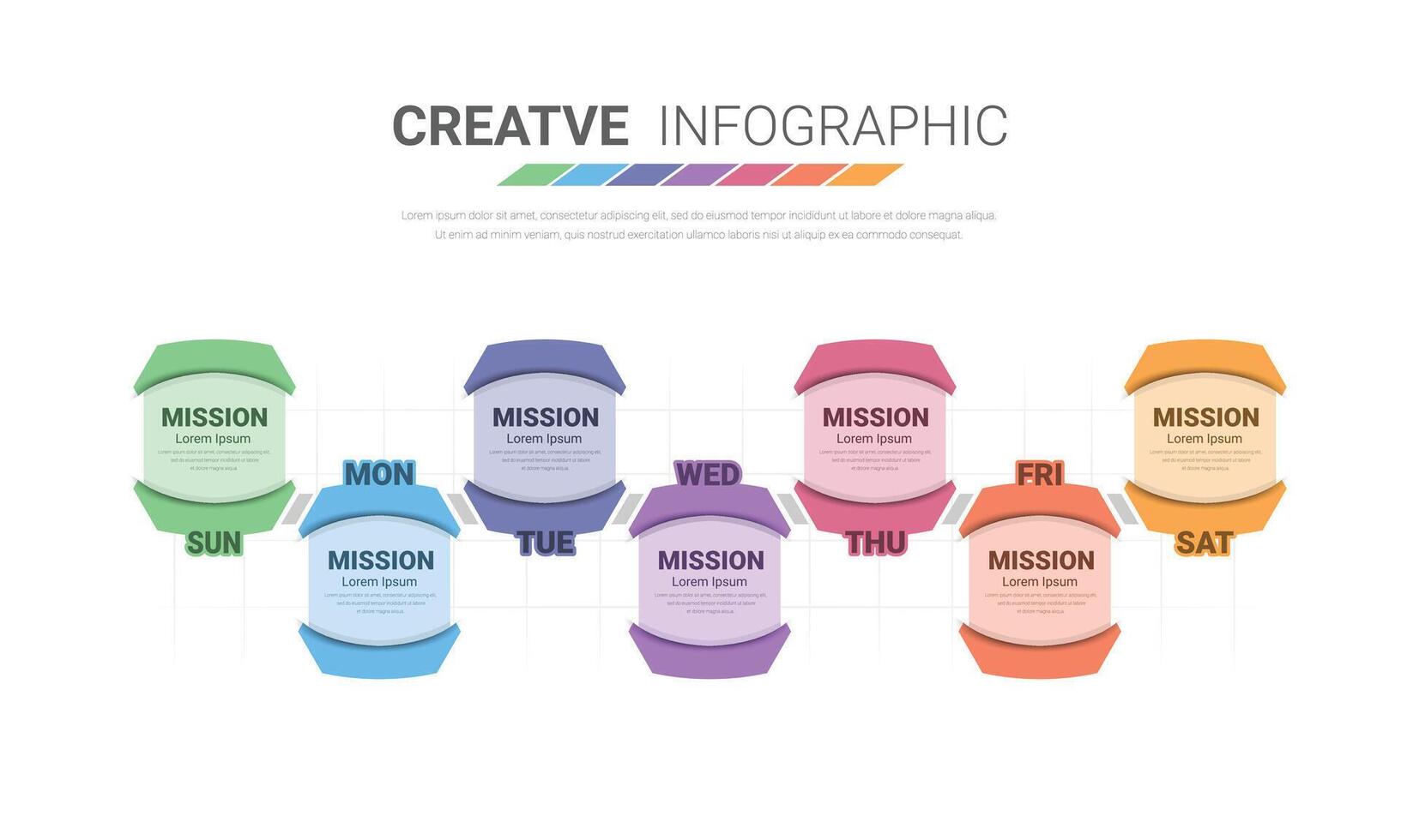 infographics business for week, can be used for steps or processes. vector