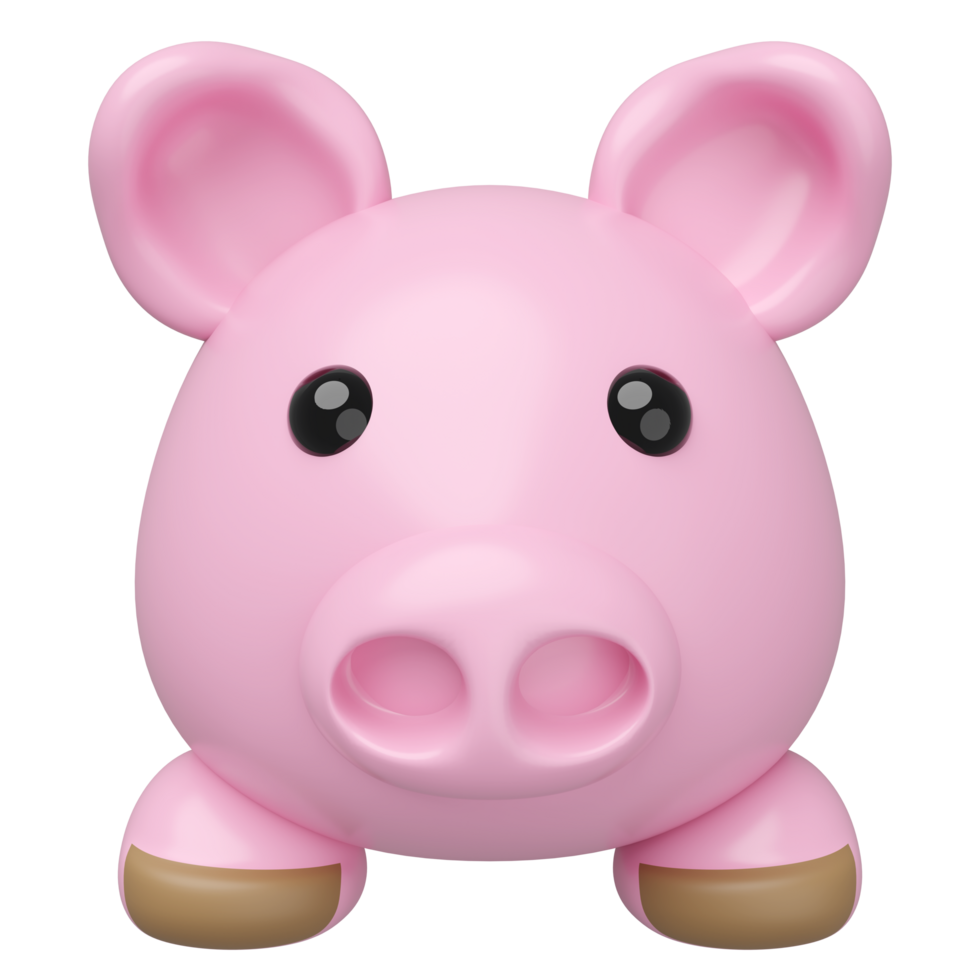 3d cute big head icon with foot isolated. mascot, icon, character, logo cartoon style, 3d render illustration png
