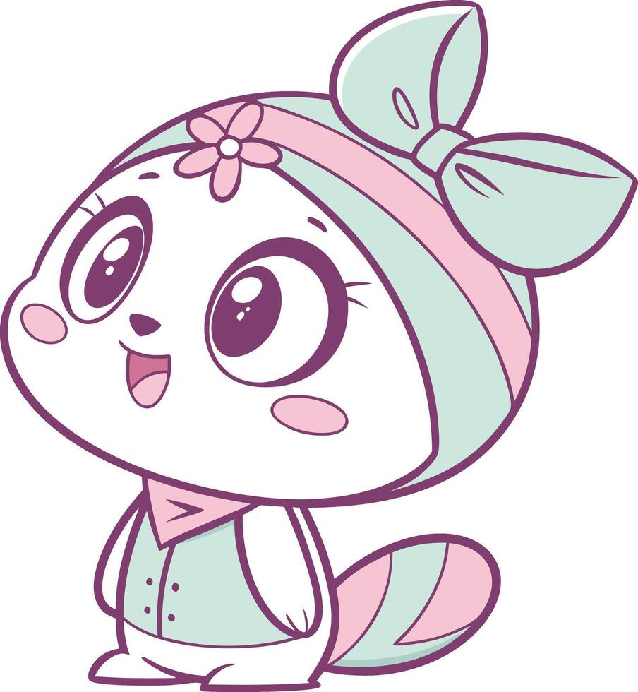 Adorable Hand Drawn Kawaii Art for Digital or Print Projects vector
