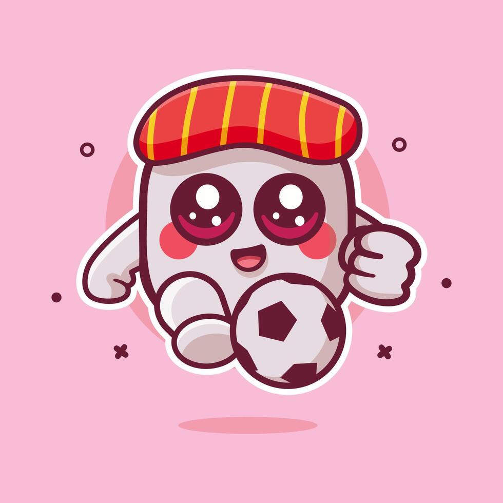 Cartoon character with soccer ball vector