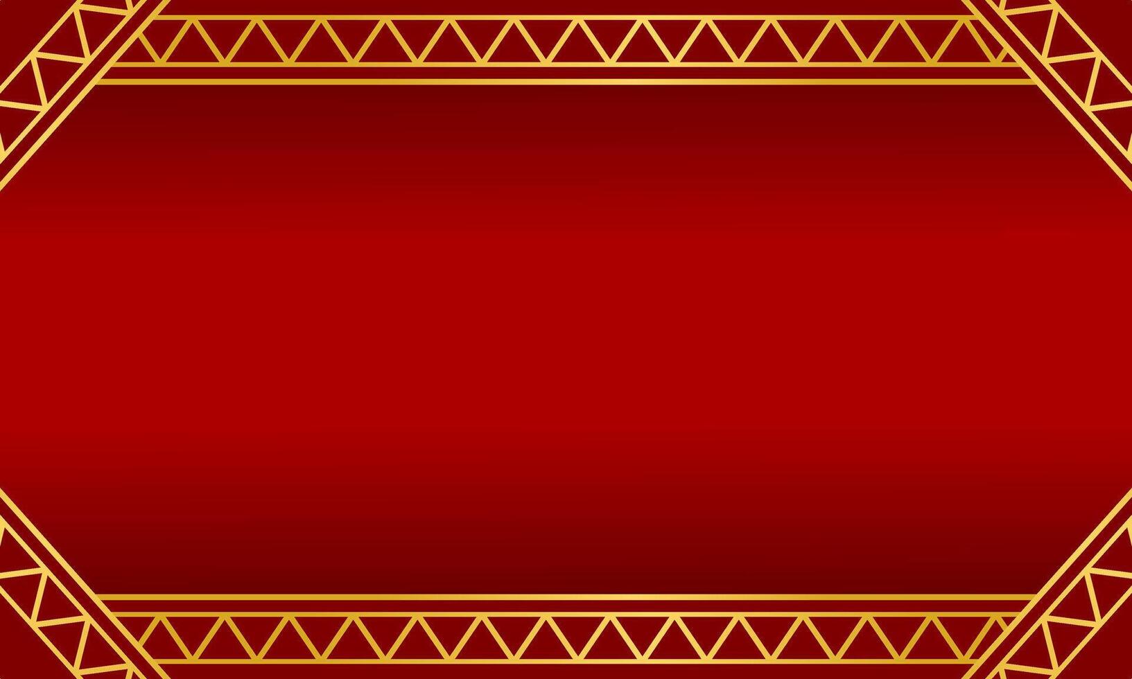 Red and gold decorative frame design vector