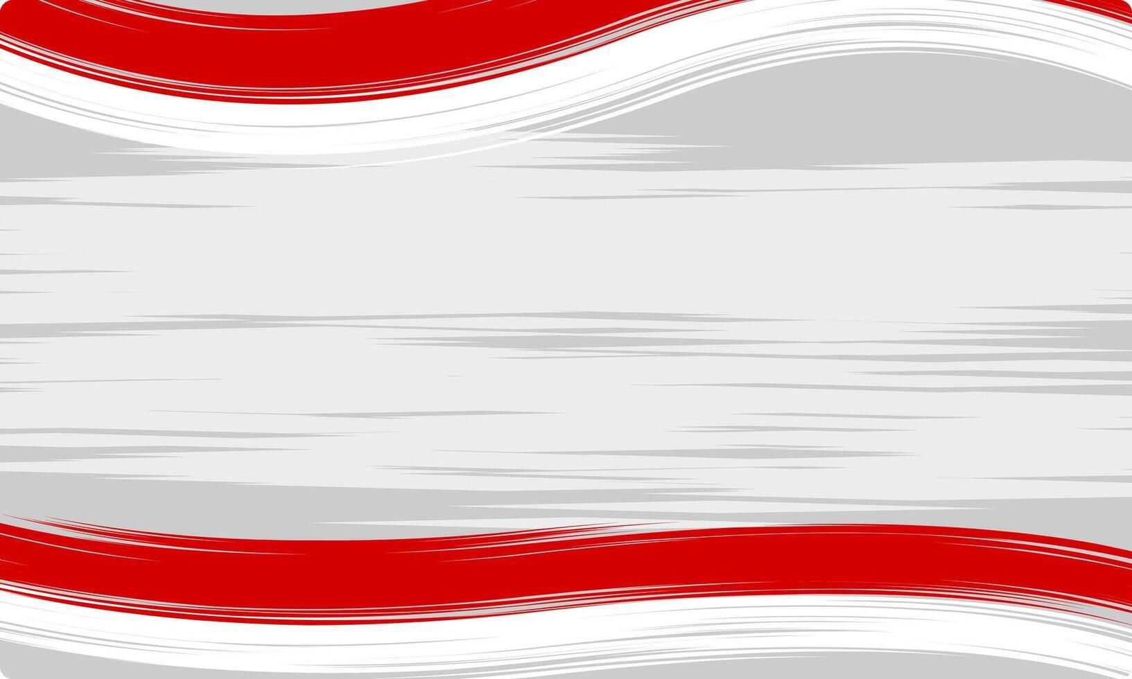 Patriotic indonesia independence day background with brush flag design on gray gradient vector