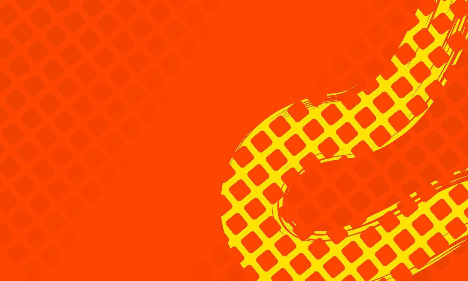 Stylish abstract background with orange and yellow brush grid pattern vector