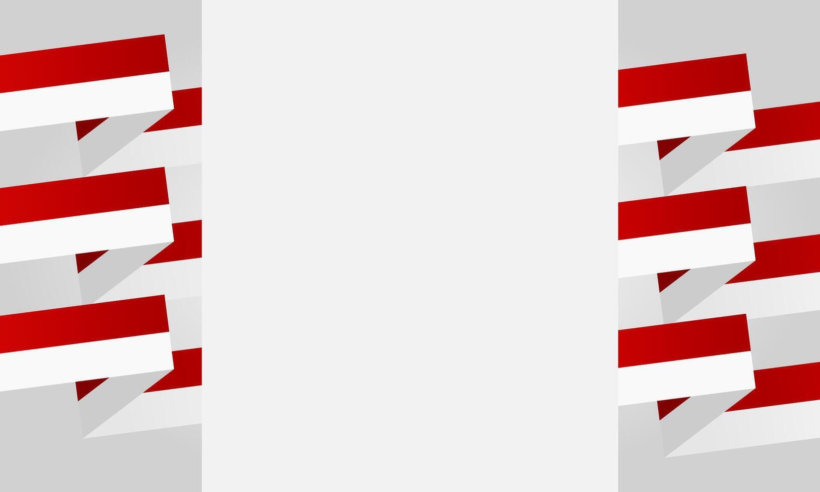 Full red and white stripes background for Indonesia independence day celebration vector