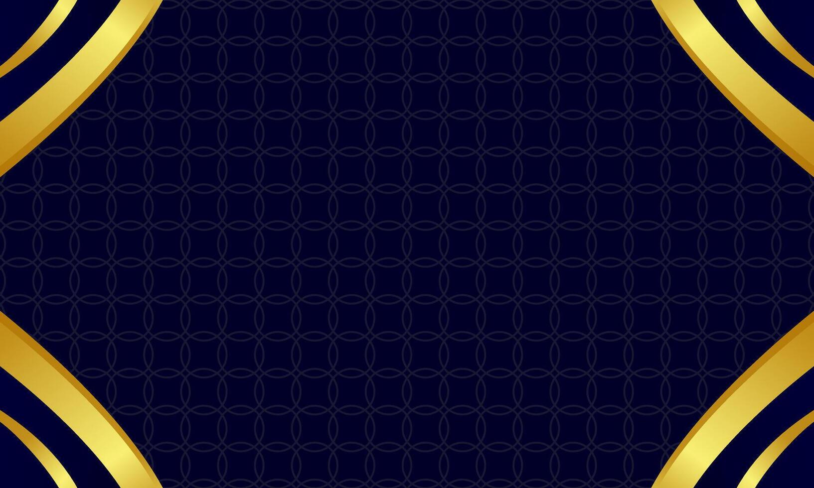 Elegant blue and gold pattern design vector