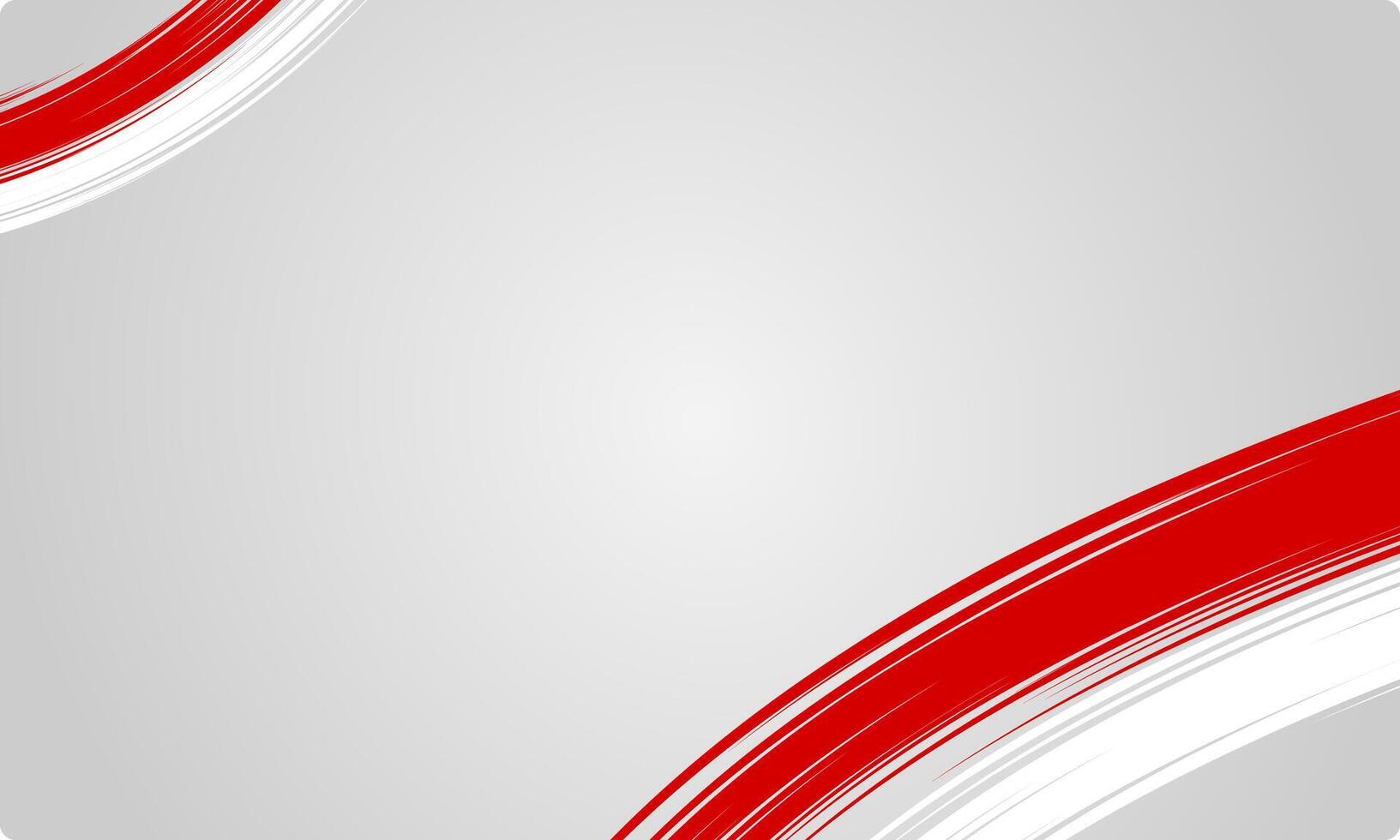 Creative red and white brush strokes for indonesia independence day background concept vector