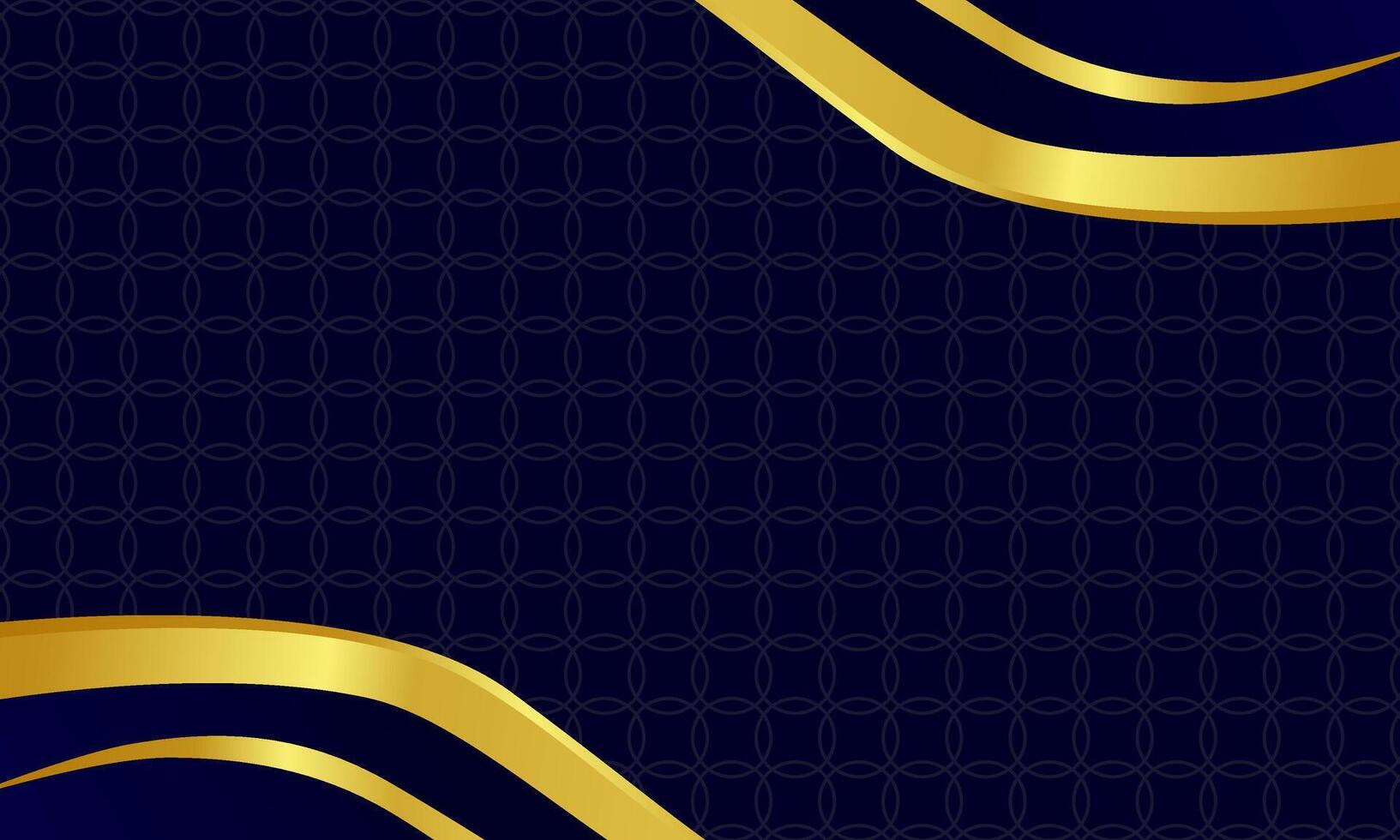 Blue and gold abstract background design vector