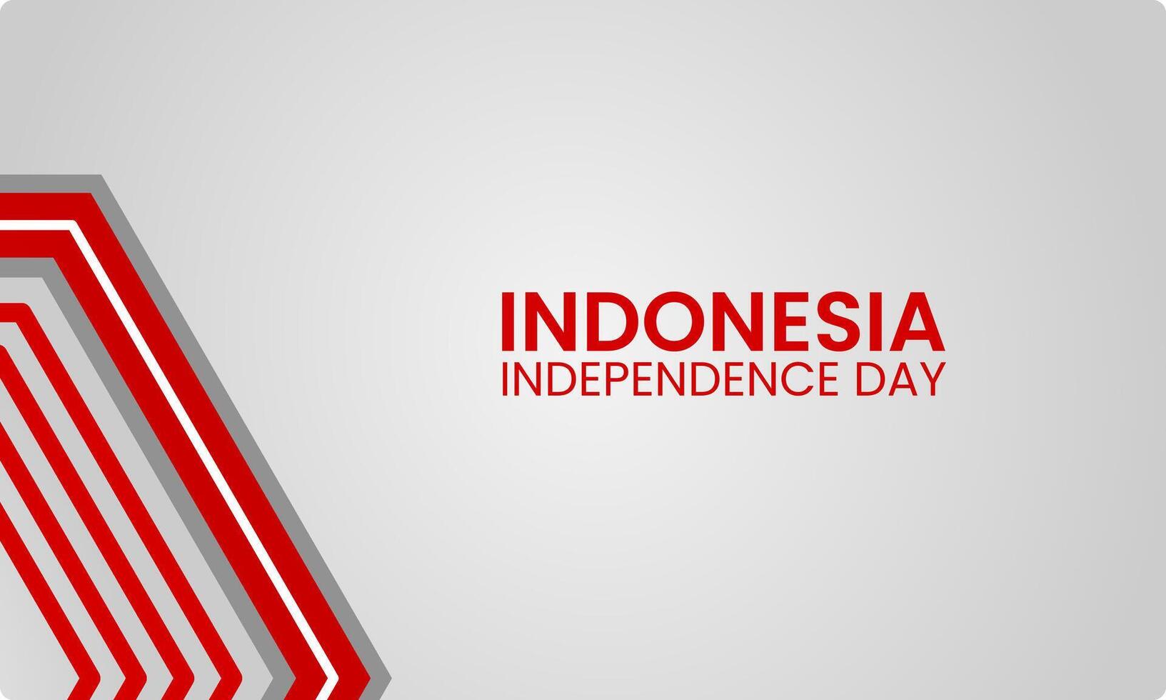 Elegant abstract Indonesian Independence Day background with dynamic red white gradient wave vector