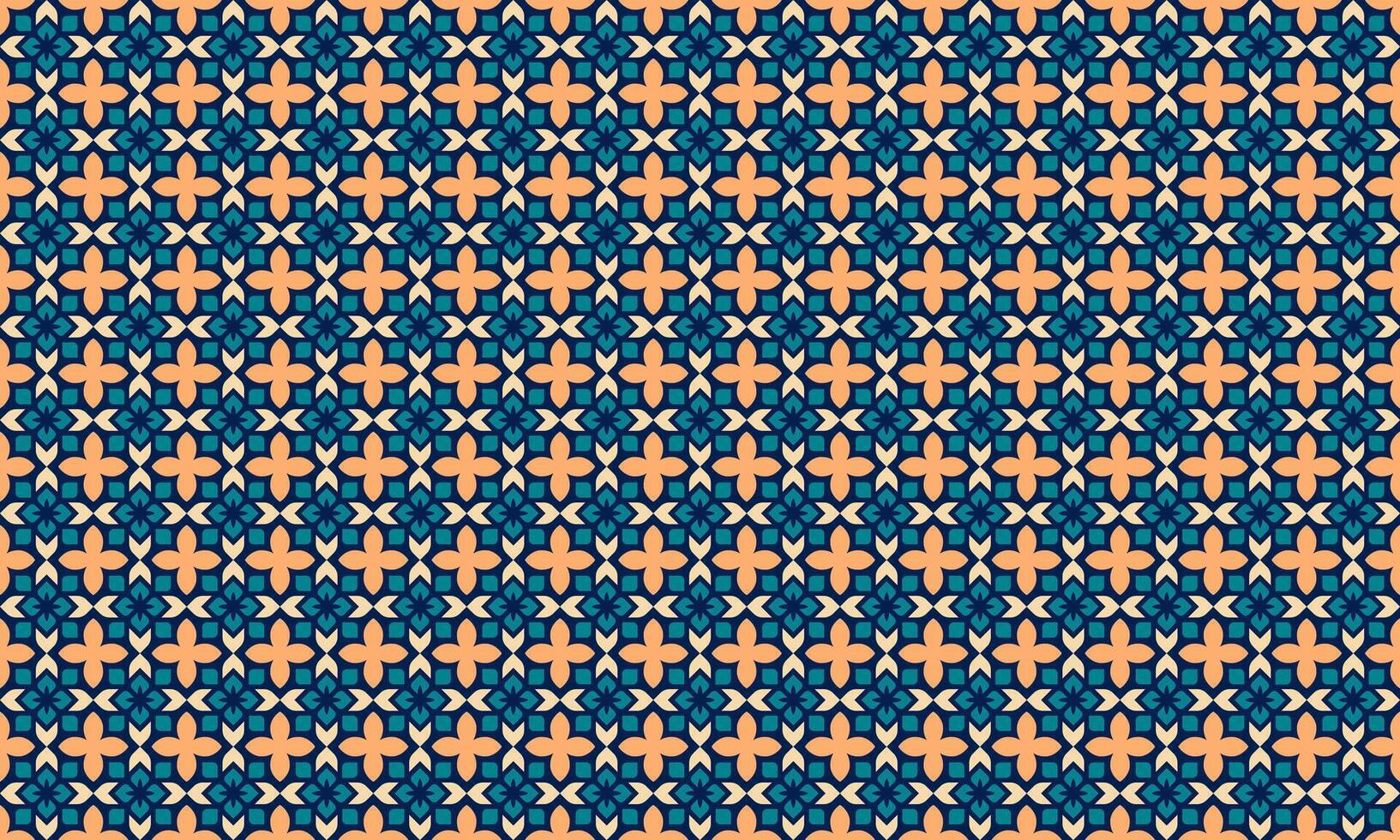 Elegant Islamic tile design with central navy panel, perfect for texture background templates vector