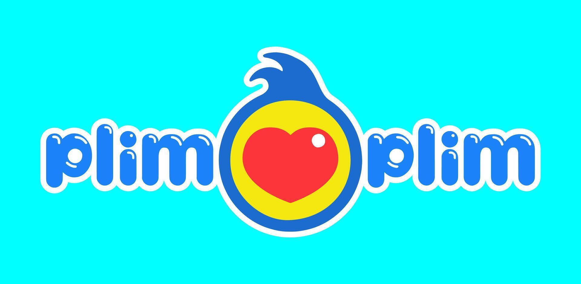 clown logo plim plim vector