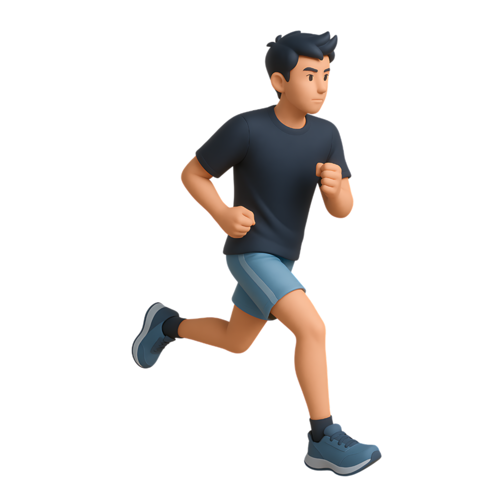 a cartoon man running in the background png