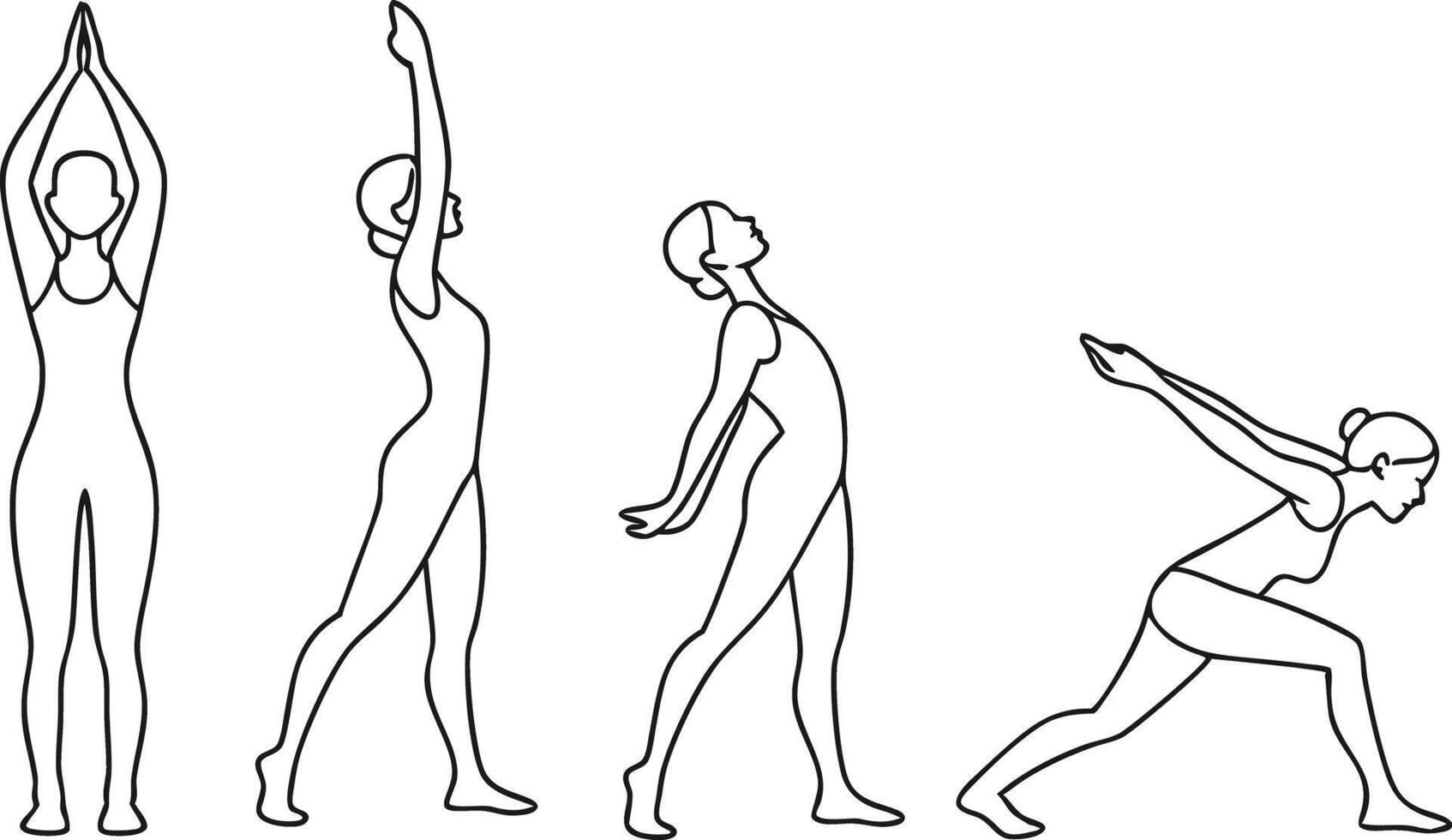One Line Human Silhouette Drawing in Minimalist Style vector
