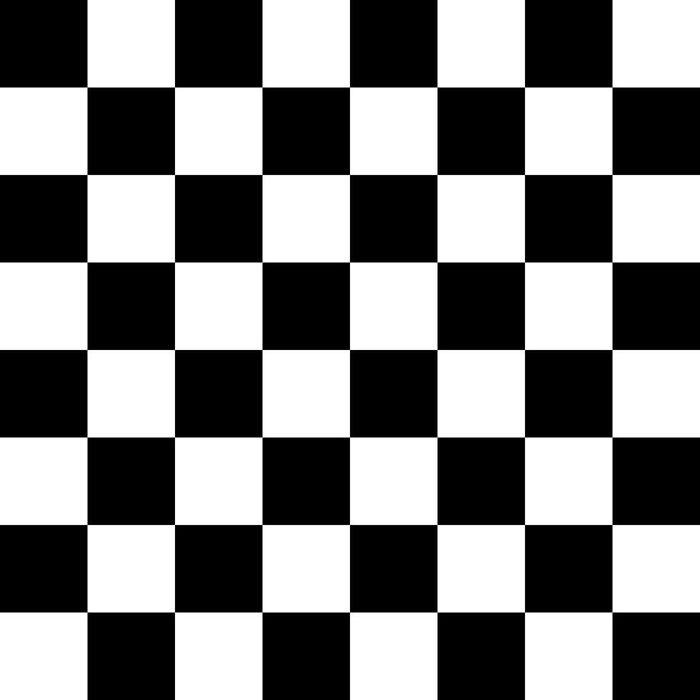 A black and white checkered background with a white square vector